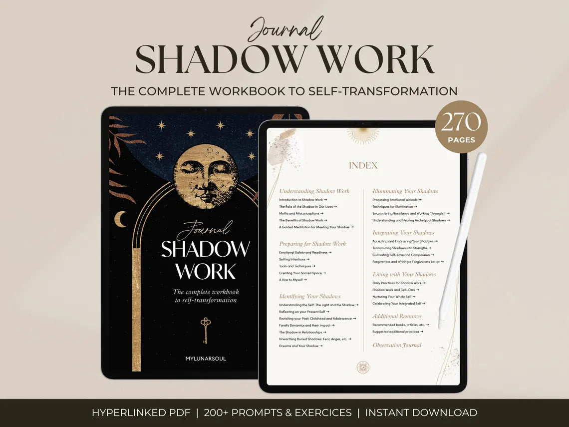 Shadow Work Journal | 200+ Anxiety and Inner Child Healing Prompts and Exercises