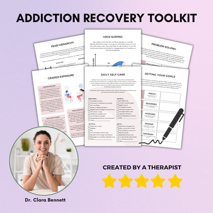 Addiction Recovery & Sobriety Toolkit | CBT & Relapse Prevention New